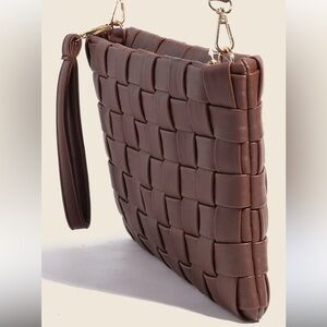 Woven Versatile Multi Strap Brown Bag